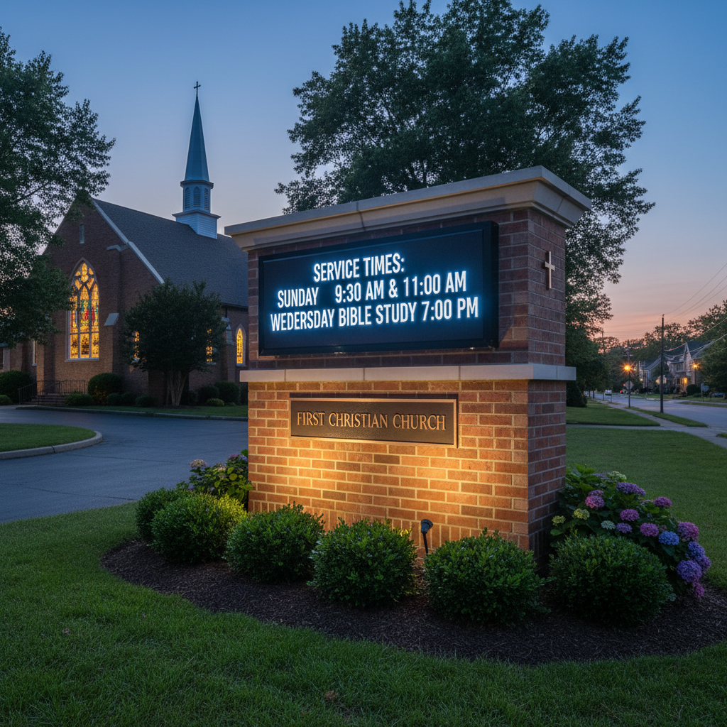 First Baptist Church LED Message Board